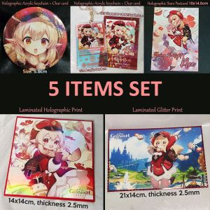 Genshin Impact Merch Klee Set Genshin Klee Genshin Keychain Genshin Poster Genshin Card Genshin Badge