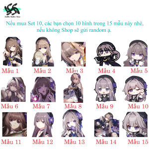 Honkai Star Rail - Set 10/15 Sticker Herta game Honkai Star Rail hình dán trang trí điện thoại laptop siêu đẹp chống nước chống xước
