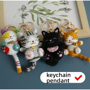 Handmade Smile Cat Pendant Cute Cat Pendant Key Decoration Creative Cute Bag Pendant New Year Gifts  Valentines Day Gift H260729