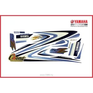 Yamaha 125Z Y125Z Biru Sabit/Kuning Sabit/Biru Laut/Merah Sabit Body Stripe ( Sticker ) Original HLY!