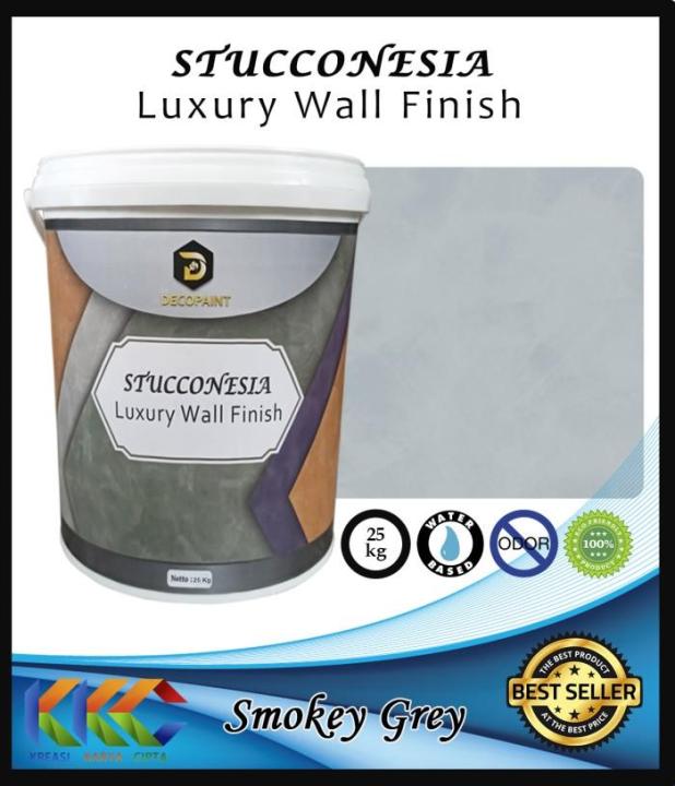 CAT STUCCO MOTIF INDUSTRIAL UNFINISHED STUCCONESIA SMOKEY GREY 25KG