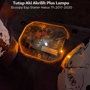 Tutup aki akrilik scoopy esp stater halus tahun 2017-2020 bening transparan