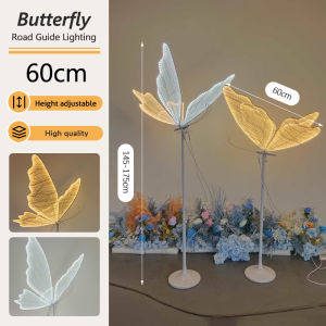 Eroma Butterfly Road Guide Lighting Wedding Background Decorative Birthday Party Props Extendable Pole And Pedestal