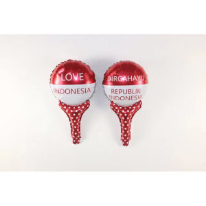 SUPERMARKET IMPORT EKSPOR Balon Foil Pentung Merah Putih Aksesoris HUT Ri 17 Agustus Hiasan Kemerdekaan Bando Agustusan Merah Putih Untuk Karnaval Bando Kemerdekaan I Love Indonesia