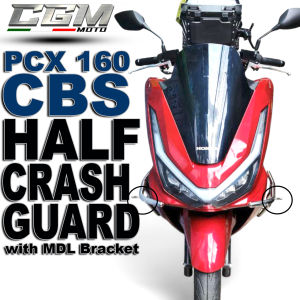 Honda PCX 160 CBS Stainless Half Armor Crash Guard• Stainless Half Armor Crash Guard for PCX 160 CBS 2025•