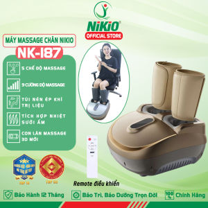 Máy massage bàn chân và bắp chân Nikio NK-187 - Công nghệ túi khí cao cấp - ĐEN