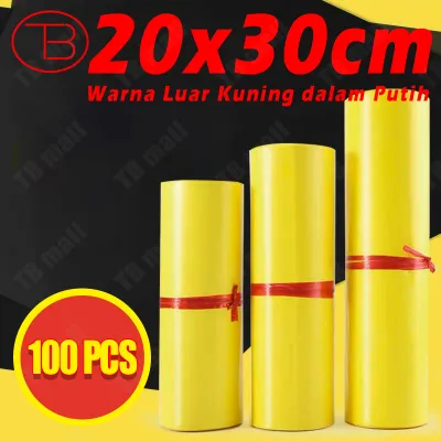 Fumu Plastik Packing Polymailer PE Kuning 20x30cm Isi 100pcs Lem Perekat Tebal Grosir Termurah