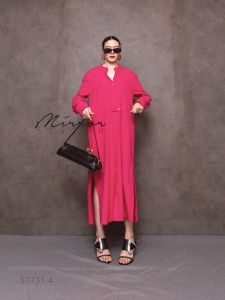 🔖Mirrorsister 50731.4 เดรสเชิ้ตทรงยาวคอจีน ใส่ง่ายใส่ได้ทุกวัน กระดุมผ่าหน้าเปิด-ปิดได้ ผ่าข้างสูง แต่งคาดเล็กๆช่วงเอว