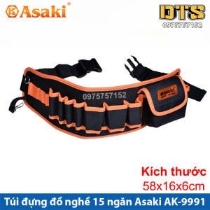 Túi đựng đồ nghề đeo thắt lưng 15 ngăn Asaki AK-9991