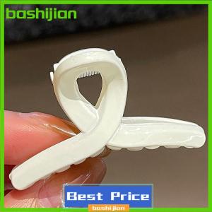 bashijian Elegant Small Jelly Shark Hair Clips Plastic Clear Geometric Hair Claws For Women Girl Ponytail Summer Headwear Hair Accessories