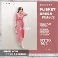 Long Dress Korea Ploi plisket lengan panjang wanita / Terusan Dres Kekinian Peacce - NOSH. 