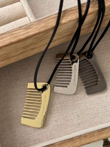 Hair Comb Pendant Necklace for Long Hair and Bangs Velvets Ribbon Sweater Chain for Women Party Accessories