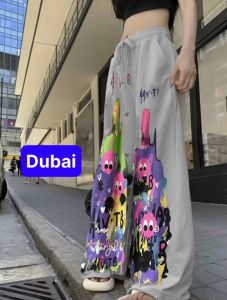 QUẦN JOGGER ỐNG RỘNG LƯNG CAO DÂY RÚT IN HỌA TIẾT GRAFFITI DÀNH CHO NỮ PHONG CÁCH SIÊU XỊN SÒ - DUBAI FASHION