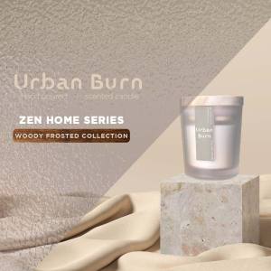 Urban Burn Woody Frosted Scented Candle 130g Lilin Aroma