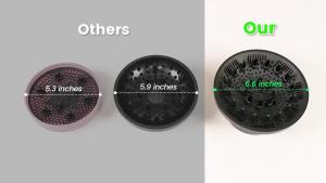 Diffuser Attachment for Hair DryerUniversal Fits 1.4-3.2 InchLarge Bowl Collapsible24 prongsFor Thick Long Curly Wavy & Coily Hair Home Travel & Salon Use