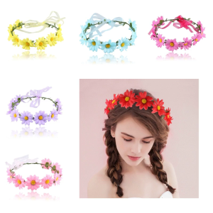 Delicate Flower Crown Bride Wedding Crown Garland Headband Fashion Woman Girls Taking Photo Garland Hairband Adjustable