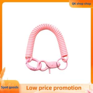 ✨QK shop✨ Colorful Lobster Clasp ID Card Holder Lanyard Keyring Anti-lost Spring Rope Retractable Keychain Mobile Phone Chain