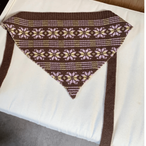 BLACKON Snowflake Jacquard Wool Headscarf Y2K Fair Isle Triangle Shawl Elegant Korean Printed Turban Women