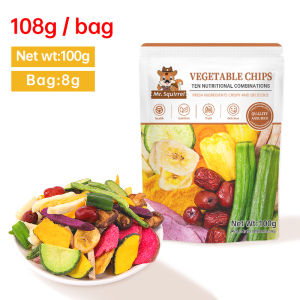 Mr.Squirrel 250g Fruit Vegetable chips 10IN1 Dried Mixed Fruits and Veggies Assorted veggies Crispy dried Healthy Snacks