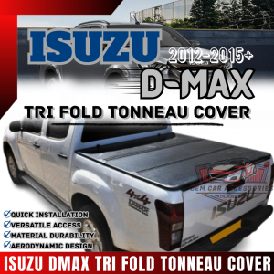 GCAO TRI FOLD TONNEAU COVER ISUZU D-MAX 2012-2015 (ABS) BLACK HT002 (11823)