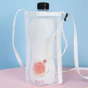 OUTOPEAN With Retractable Strap Water Cup Bag Cup Accessories Mesh Cup Sleeve Pouch Portable Umbrella Storage Visible Bag Sport