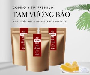Combo 3 Túi Rong Sụn Biển Sấy Dẻo Tam Vương Bảo Thương Hiệu Vietfex