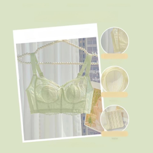 💕Comic Breast Quick-Make💕Thin Full Cup Big Breasts Show Small Underwear Summer Comfortable Pull-up Underwear Womens Soft Support No Steel Ring Bra