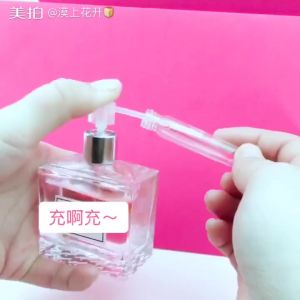 Perfume Refill Pump Funnel Clear Plastic Cosmetic Dispenser Transfer Tool Portable Travel Set