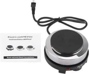 MaxmarttElectric Heater Stove 500W Round Hot Plate Portable Countertop Burner For Ceramic Glass Kettle Single Plate Cooktop Easy to Multifunction Home Kitchen Hot (US Plug 110V)