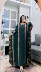 GAMIS RAYON KAFTAN BUNGA GAMIS KAFTAN JUMBO LD 180 CM