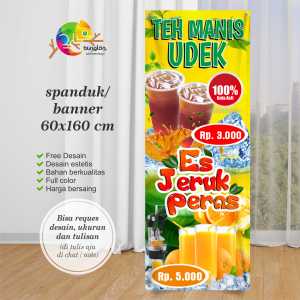 Cetak Spanduk Banner Teh Manis Dan Jeruk Peras