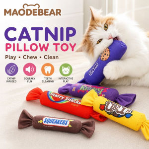 MAODEBEAR Candy Catnip Mint Toy Interactive Toy Pillow Kitten Bite Kicker Toy Bite Resistant Cat Teasing Stick