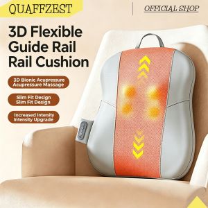 3D Kneading Back and Neck Massager Pillow with Heat Function Deep Tissue Massage for Shoulders Legs and Full Body Relaxation