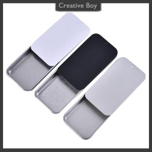 [Creative] Mini Iron Box Slide Cover Storage Box Wedding Portable Tin Boxes Container
