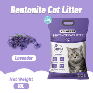 【COD】FOLOPETS 5L/10L Bentonite Cat Litter Sand Premium Cat Litter Sand Eliminates Odor Lavender Lemon Charcoal