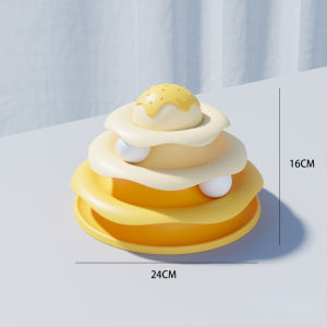 Pet Cat Track Tower Toy Mainan Kucing Cat Tower Ball Turntable Round Track Toy Spinning Balls Cat Toy 3 Layer Colorful