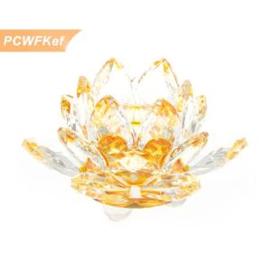 【PCWFKef】 งานฝีมือแก้วดอกบัวคริสตัลควอทซ์60มม. เครื่องประดับ fengshui รูปแกะสลักของตกแต่งบ้านงานแต่งงานของขวัญของที่ระลึกนำโชคคริสตัลดอกบัว