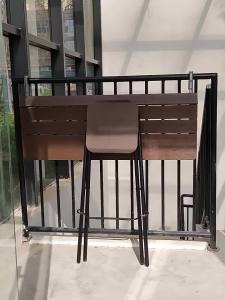 Balcony Railing Hanging Bar Table Small Apartment Home Bar Computer Desk Foldable Special Desk Chair