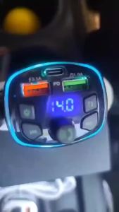 Bluetooth 5.0 Car Charger Fm Transmitter Support Hands-Free Mp3 / Dual Usb Qc 3.0+Pd Type C Fast Charger
