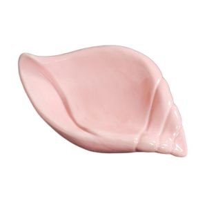 YUONG Ceramic Shell Conch Soap Box Soap Dish Self Draining Soap Drying Rack Not Easily Deformed Easy To Rinse Drain Rack Bathroom
