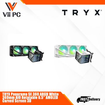 TRYX Panorama SE 360 ARGB 360mm AIO Rotatable 6.5'' AMOLED Curved Screen 3D - View #8