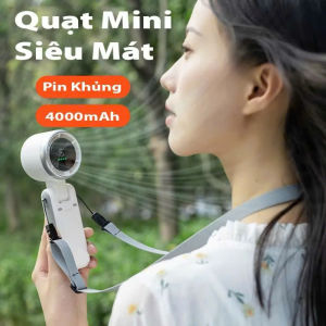 Quạt Cầm Tay Tua-Bin Gió Mạnh 5 Cấp Tốc Hiển Thị Số Mini Đeo CổQuạt Cầm Tay Mini S-17 Tốc Độ Cao  Gấp Xoay 180 Độ  Điều Chỉnh 5 Tốc Độ  Màn Hình Kỹ Thuật Số  Quạt Turbo Tăng Áp