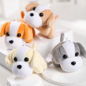 JEWELS1 ขนาด 10 ซม. ของเล่นพวงกุญแจสุนัขขนฟู นุ่มนวล เป็นมิตรกับสิ่งแวดล้อม ของเล่นจี้ขนฟู แบบทำมือ แพ้ง่าย ห้อยกุญแจตุ๊กตาสุนัขน่ารัก สำหรับเด็ก