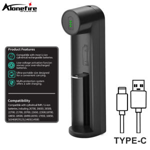 AloneFire MC3 3.7V Universal USB Charger For 18650 16340 14500 26650 Li-ion Flashlight