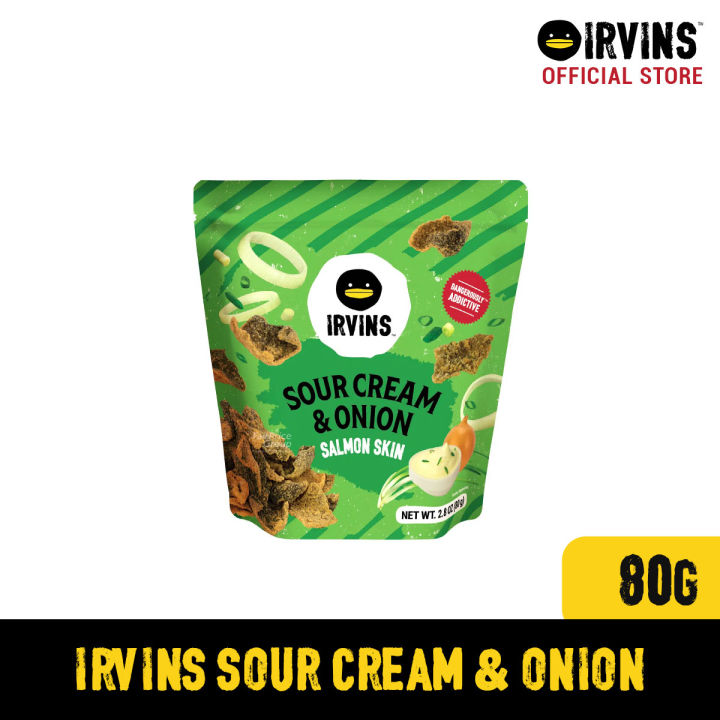 IRVINS Sour Cream and Onion Salmon Skin 80g | Lazada PH