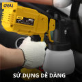 Súng Phun Sơn Điện Deli - Máy Phun Sơn Cầm Tay Công Suất 550W Dung Tích 800ml 4 Kiểu Phun Có Thể Thay Đổi. 