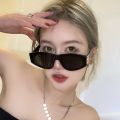 WE Kacamata Hitam Wanita Double B Logo Anti Uv Fashion Retro Vintage Frame Persegi Minimalis Kekinian K55. 