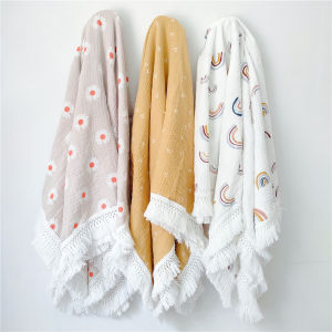 Infant cotton Swaddle Blanket gauze wrapping towel Newborn childrens quilt Napkin Bayi selimut bayi 100x120cm