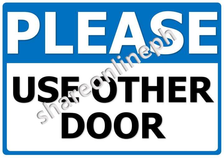 Please Use Other Door Laminated Signages Sticker Signages PVC ...