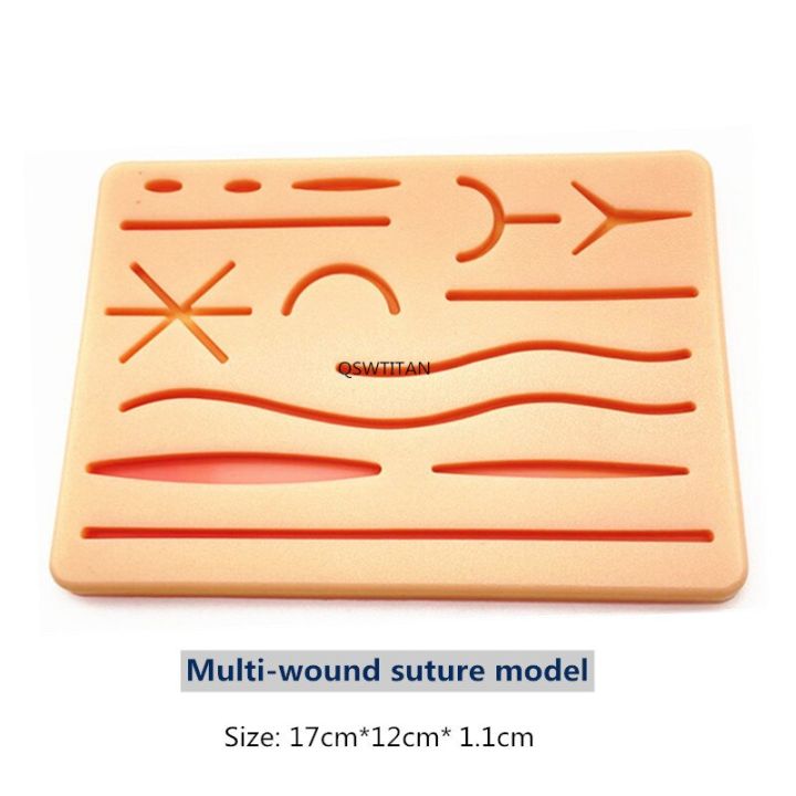 Jiayi Silicone Suture Practice Mat Y Traumatic Suturing Training Pad ...